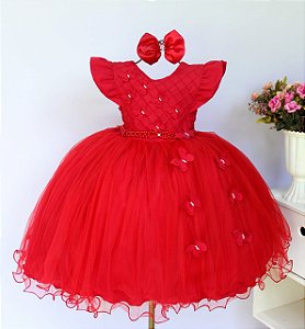 Vestido Vermelho Borboleta